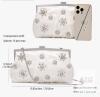 New Women Peeptoe Satin Evening Bag Clutch Purse Handbags Crossbody Hardcase for Party Prom Wedding - 2