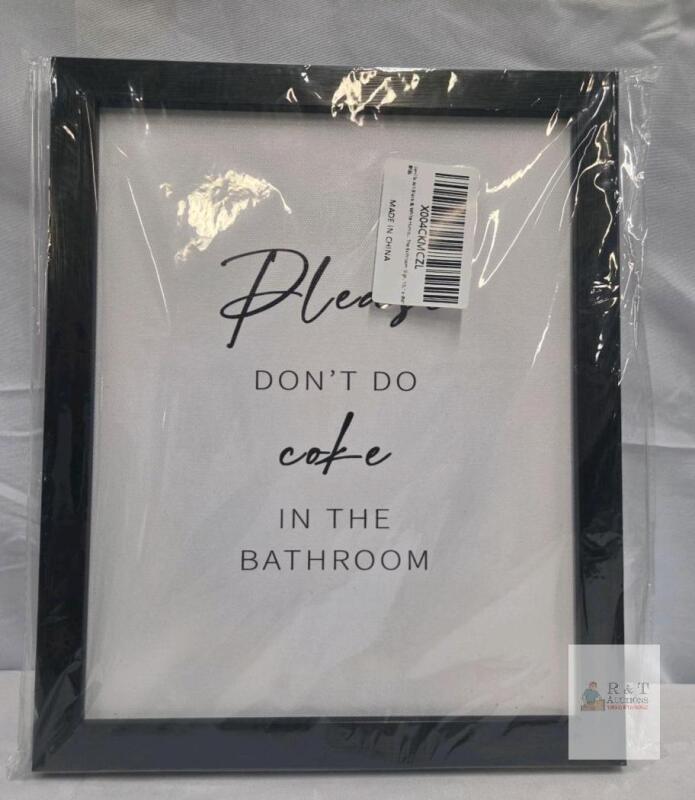 NEW Senlifa Art 9x11" Framed Bathroom Wall Art with Humorous Quote- NOT IN THE BATHROOM!