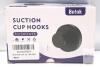 Bntuk Suction Cup Shower Hooks, 4 Pack, White, Stainless Steel, Holds Up to 15 lbs