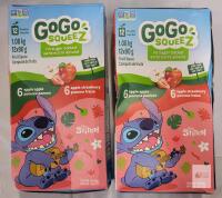 2 GoGo Squeez Disney Stitch Limited Edition Fruit Sauce Pouches, 12-Pack, 2.38 lbs