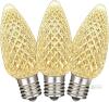 New Novelty Lights 25PK C9 LED Faceted Ultra Bright Dimmable Outdoor Christmas Light Replacement Bulbs