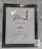 NEW Senlifa Art 9x11" Framed Bathroom Wall Art with Humorous Quote- NOT IN THE BATHROOM!