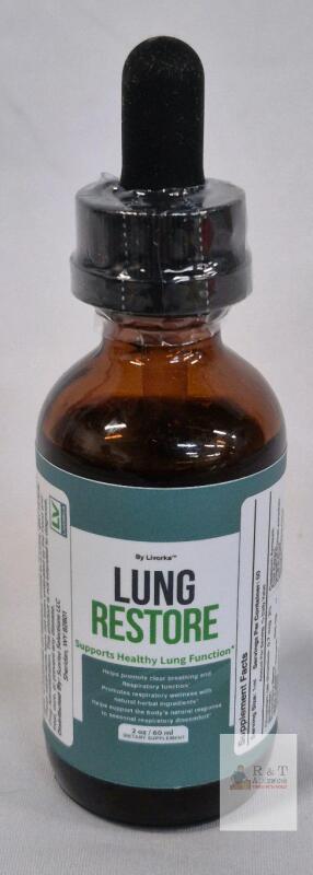Livorka Lung Restore 2 oz Liquid Supplement, Expires 12/28, Lot 2605011, 60 Servings