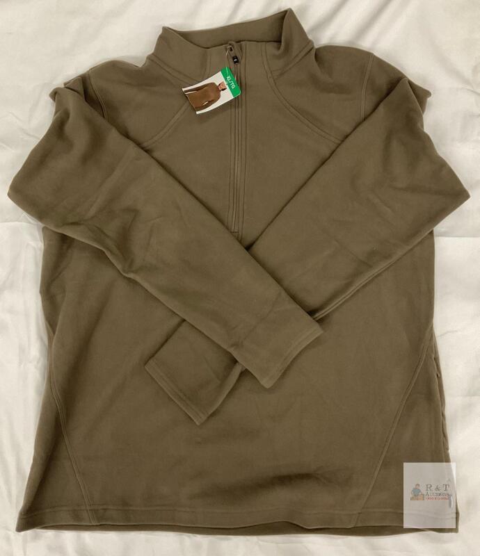 NEW Mondetta Women's Fleece Pullover XL Brown Polyester Quarter-Zip
