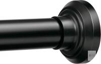 New 18-72" Black Shower Curtain Rods, Never Rust, Never Slip, Adjustable Tension Rod with Durable Springs, No Drilling, Great for Bathrooms, Bedrooms, Kitchens & Doorways