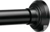 New 18-72" Black Shower Curtain Rods, Never Rust, Never Slip, Adjustable Tension Rod with Durable Springs, No Drilling, Great for Bathrooms, Bedrooms, Kitchens & Doorways