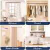 New 18-72" Black Shower Curtain Rods, Never Rust, Never Slip, Adjustable Tension Rod with Durable Springs, No Drilling, Great for Bathrooms, Bedrooms, Kitchens & Doorways - 2