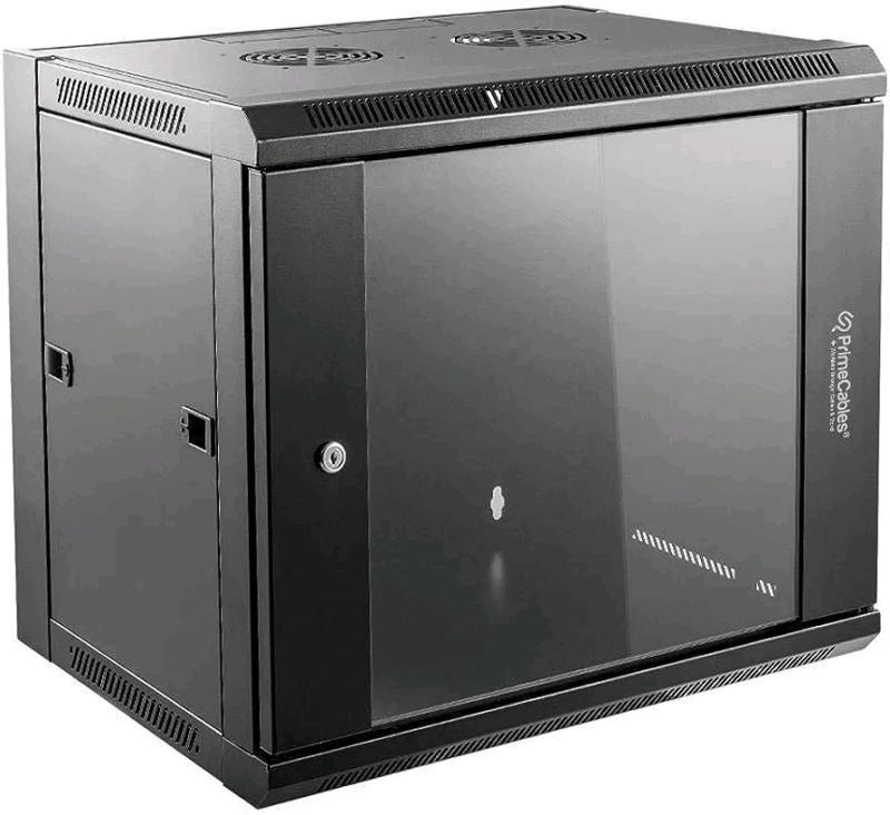 PrimeCables 6U Server Rack w/2 AC Powered Ventilation Fans - New