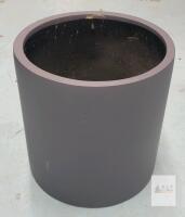 Large Cylindrical Planter, Matte Dark Gray, 16" Tall & 15 &frac34;" Diameter