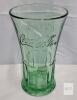 8 Coca-Cola 16oz Light Green Embossed Glasses, Classic Tapered Soda Fountain Style, 6" Tall - 2