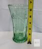 8 Coca-Cola 16oz Light Green Embossed Glasses, Classic Tapered Soda Fountain Style, 6" Tall - 3