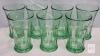 7 Coca-Cola Classic Glass Tumblers, 16.75 oz, Embossed Logo, Light Green Tint
