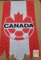 Canada Soccer Supporters Flag, 27"&times;48"ft , Durapoly Material, Reinforced Metal Grommets
