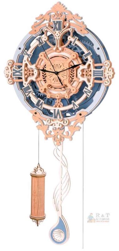 ROKR LC701-v2 Romantic Notes Wall Clock &ndash; 231-Piece Mechanical Wooden Puzzle Kit - PUZZLE HAS BEEN STARTED