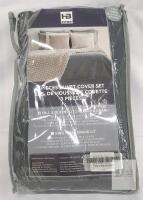 HB Design 3-Piece Duvet Cover Set, Full/Queen, Gray, 100% Polyester, 90"x90", Pillow Shams
