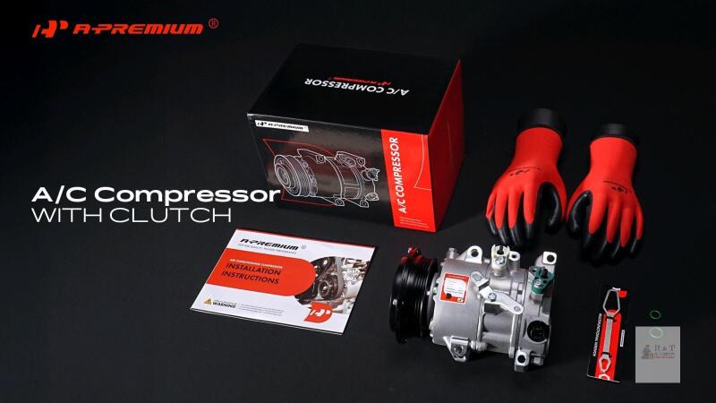 NEW A-Premium ACC29325-C2 A/C Compressor with Clutch, Fits Honda Accord/Crosstour, 6 Groove Pulley