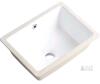 NEW KDKSC 8016 Ceramic Undermount Bathroom Sink, Rectangular, 15.7"x11.7", Overflow, White