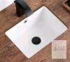 NEW KDKSC 8016 Ceramic Undermount Bathroom Sink, Rectangular, 15.7"x11.7", Overflow, White - 3