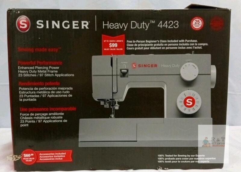 SINGER Heavy Duty 4423 Mechanical Sewing Machine, 23 Stitches, 1100 SPM, Metal Frame, Original Box- OPEN NEW CONDITION