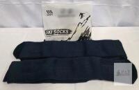 SANYIYIBA Merino Wool Ski Socks, Medium, Navy Blue, 2 Pairs, New in Original Packaging
