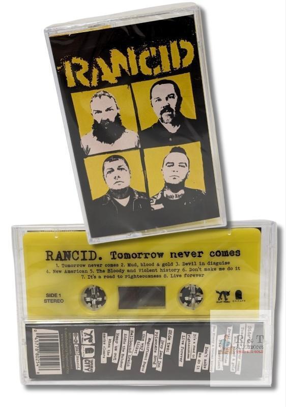 New RANCID Tomorrow Never Comes Cassette Tape: Limited Edition Yellow Version