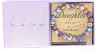 New To  My Daughter Bracelet from Mom & Dad &ndash; Natural Imperial Jasper & Moonstone Bracelet &ndash; Gifts for Daughter, Teen Girls, Back-to-School, Graduation, Birthday
