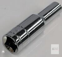 1/2" Drive 8mm 6-Point Socket, Chrome Vanadium Steel, Chrome Plated Finish