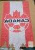 Canada Soccer Flag/Banner, Double Sided - 27"&times;48" Polyester, Red/White Design with Maple Leaf and Soccer Ball - 2