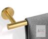 new Brushed Gold 25" Wall-Mounted Towel Bar, 22.95" Usable Length, Modern Stainless/Brass - 2