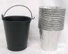 NUPICK Grease Bucket Kit for Traeger Grills &ndash; Black Steel Bucket with 12 Aluminum Liners