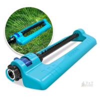 NEW Aqua Joe SJI-OMS16 Oscillating Sprinkler, 3,600 Sq Ft Coverage, 16 Nozzles, Metal Base, 2-Yr Warranty