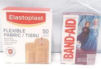 Elastoplast Flexible Fabric Bandages (50 ct) & Band-Aid Disney Frozen II Bandages (20 ct)