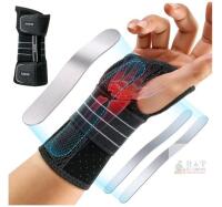 RAKIIE Carpal Tunnel Wrist Brace Pair with Aluminum Splints and Adjustable Straps NEW