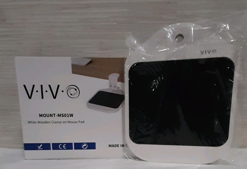 New, Vito White Wooden Clamp-on Mouse Pad
