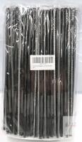 YAOSHENG Black Bendable Drinking Straws, 200-Pack, 10.2" Length, Individually Wrapped