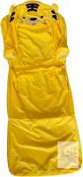 Tiger Hooded Children's Sleeping Bag, Plush Polyester, 54"x20", Bright Yellow, Ages 3-8