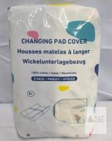 Blissful Diary Changing Pad Cover 2 Pack, Model NBYTZT, 100% Cotton, fits 32"x16" Pads, New