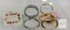 NEW ADULT SIZE Two-Tone Bangle Bracelet Set &ndash; 5 Pieces, Alloy Metal, Gift Box, Silver & Gold-Tone, Slip-On Style