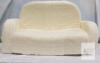 Delta Children Cozy Kids 2-in-1 Convertible Foam Sofa Bed, Sherpa Cover, White 31X20 OPEN BOX GOOD USED CONDITION