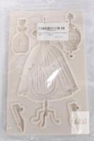 Princess Dress Silicone Mold YN515 &ndash; 6-Cavity, Food-Grade, Decorative Craft, X004MNFFBV, 6.9"x4.3"