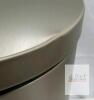 Stainless Steel Pedal Trash Can 3 Gallon, Brushed Finish, Step-On, Lid & Handle, Dent on Lid - 2