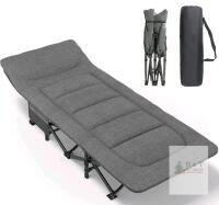NEW Portable Folding Camping Cot, 75" x 26", Steel Frame, 300 lb Capacity