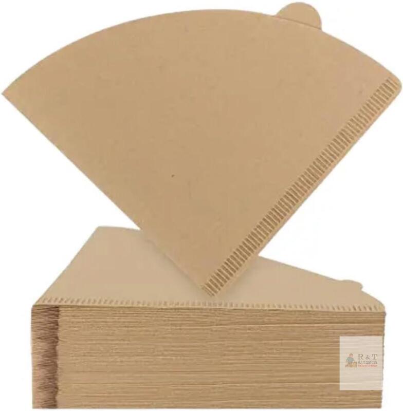 100 PCS Cone Disposable Coffee Paper Filters Suitable for V60 Size 02, V-60 Natural Cone Replacement Coffee Filter for Coffee Maker (Brown)