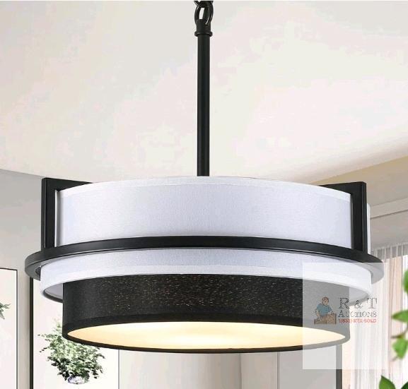new Loyalheartdy 12.6" Crystal Chandelier, Black Metal Pendant Light, E12 40W, Adjustable Chain