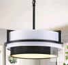 new Loyalheartdy 12.6" Crystal Chandelier, Black Metal Pendant Light, E12 40W, Adjustable Chain