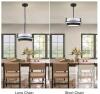 new Loyalheartdy 12.6" Crystal Chandelier, Black Metal Pendant Light, E12 40W, Adjustable Chain - 3