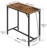 new HOOBRO BF90UBT01 Bar Table, 35.4"x15.7"x35.6", Rustic Brown, Built-in Power Outlets & USB Ports - 2