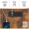 new HOOBRO BF90UBT01 Bar Table, 35.4"x15.7"x35.6", Rustic Brown, Built-in Power Outlets & USB Ports - 3