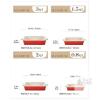 new MALACASA Series Bake 4-Piece Red Porcelain Rectangular Baking Dish Set with Integrated Handles - 2