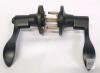 Henyin Left Hand Matte Black Door Lever Handle Set, Professional Grade, Passage, Model 805-B-L-BK